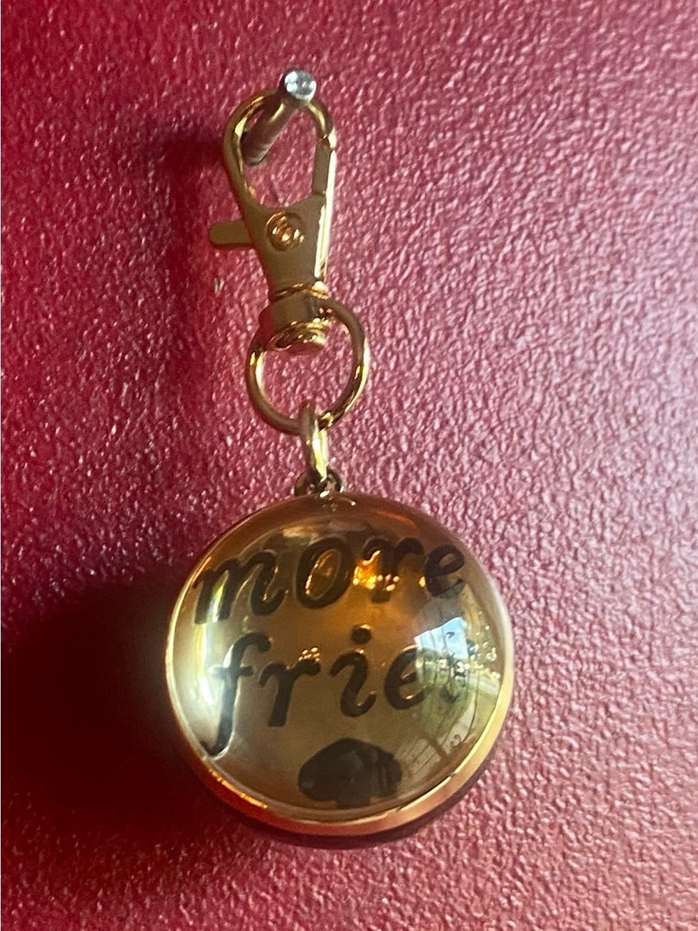 Kate Spade Target bag charm/key chain more fries & crazy 8 ball on other side